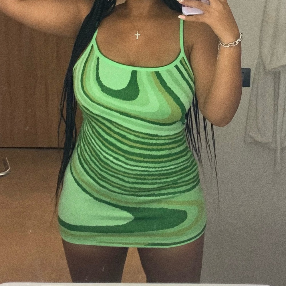 Green Mini Dress 🤍